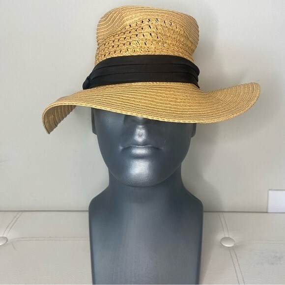 Tommy Bahama Straw Sun Hat Size Large XL Paper Braid Coolmax SPF 50+ Beach Sun main image 5